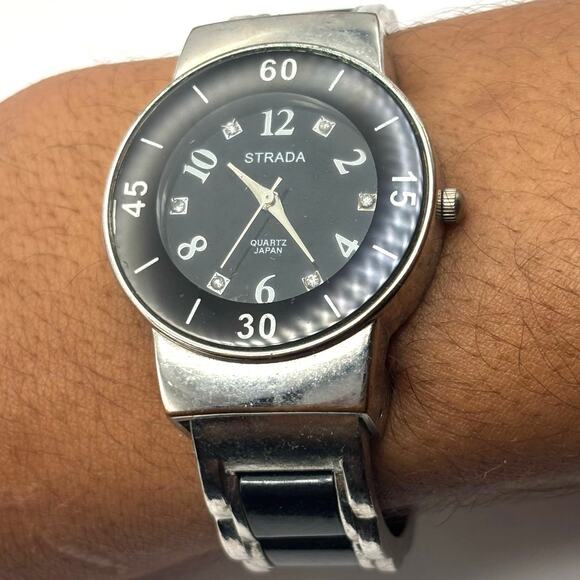Silver Strada Cuff Watch - Picture 1 of 4